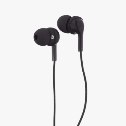 Amazon Basics In-Ear Wired Headphones, Earbuds with Microphone No Wireless Technology, Black